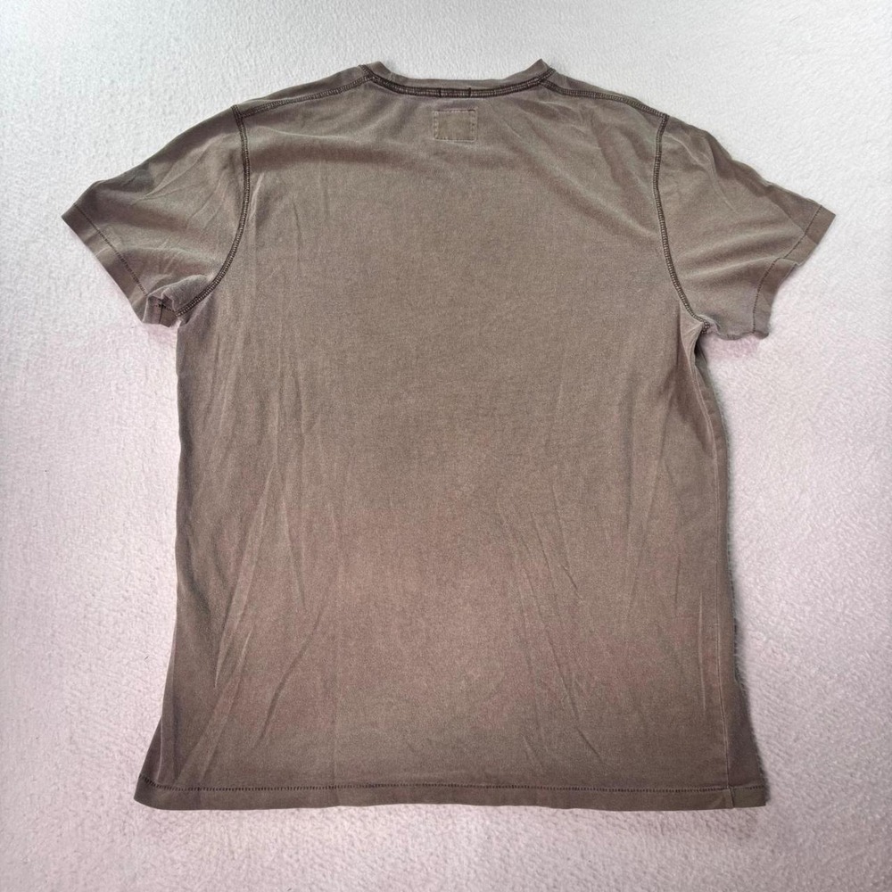 Vintage Y2K Abercrombie & Fitch Logo T Shirt Men's M Beige Green Graphic Tee - Picture 5 of 7